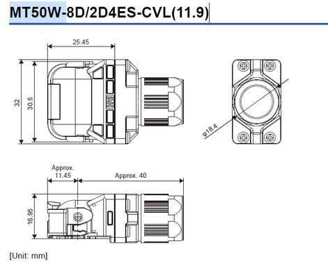 MT50W-8D/2D4ES-CVL(11.9) MT50W-8D/2D4ES-CVS(11.9) Single cable type one cable