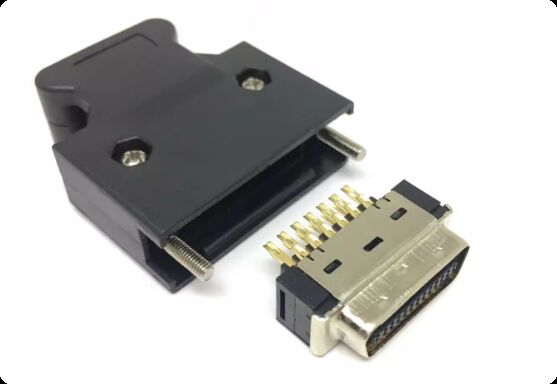 1000V Voltage Rating Servo Motor Connector with Silver and Gold Plated Pins for Panel and Cable Mount