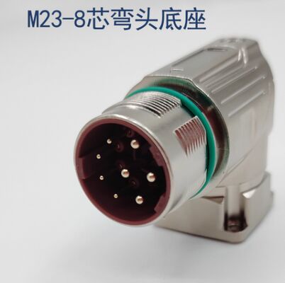 M23 4pin 8pin 6pin Servo Motor Connector Aviation Plug with 1000V Voltage Rating and Silver Gold-Plated Pins for Panel or Cable Mount