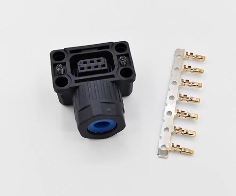 6FX2003 Servo Motor Connector with Silver and Gold Plated Pins for Wide Temperature Range -40℃ to +105℃ and Panel/Cable Mount Options