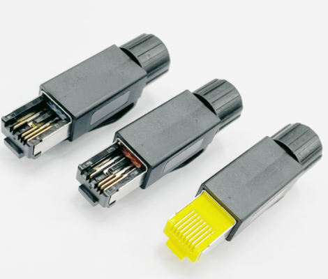 RJ45 4PIN, 8PIN PROFINET Website CAT plug  NET Fully shielded, No-crimp Industry connector
