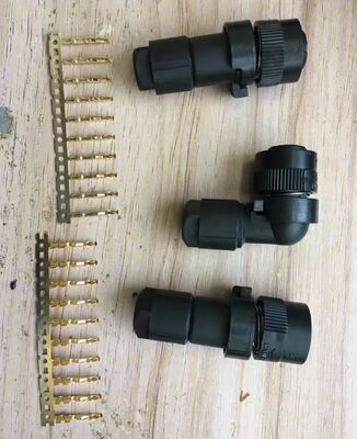 1000V 4-Pin 10-Pin Silver Gold Plated Servo Motor Connectors for FANUC Yaskawa Sanyo Denki Industrial Automation